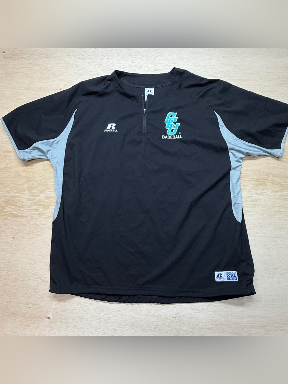 Russell Athletic Coastal Carolina CCU Baseball Short Sleeve 1/4 Zip Pullover XXL